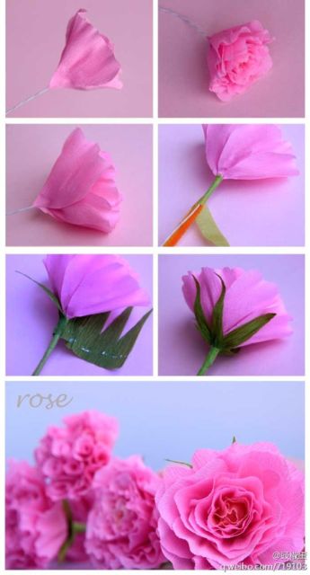 Como Fazer Buquês de Noiva com Flores de Papel de Seda Duradouras