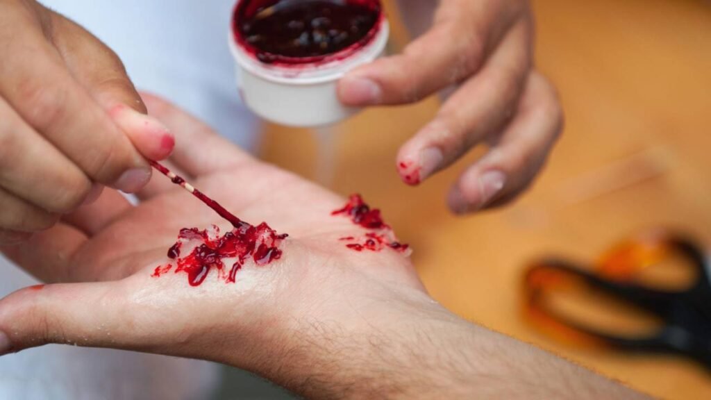 como fazer sangue falso que não mancha