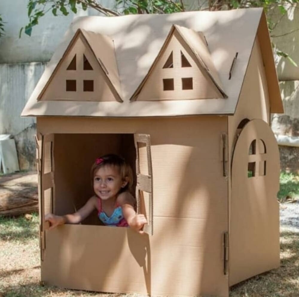 casinha de papelão para cachorro