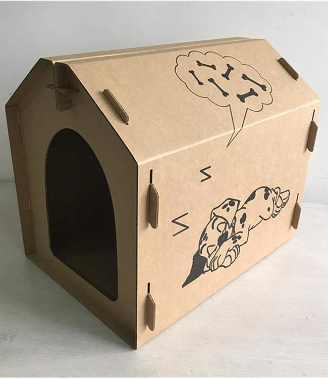 casinha de papelão resistente