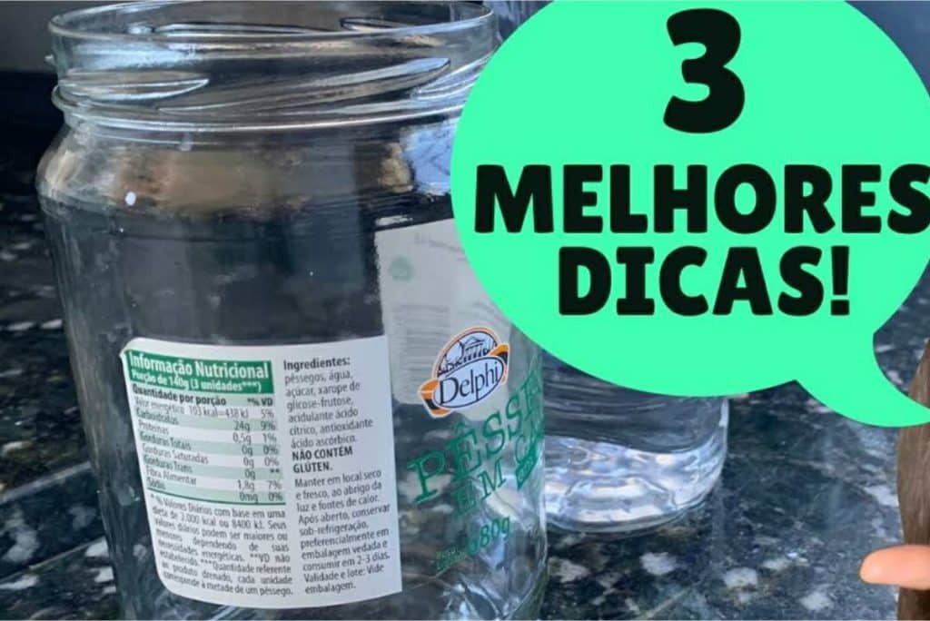 melhores formas de tirar rótulo de vidro de conserva