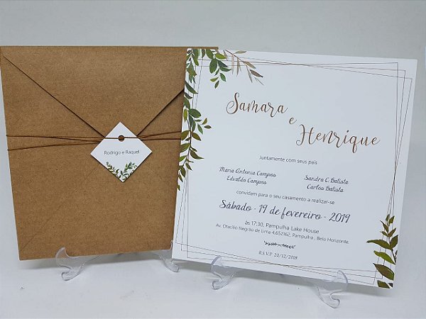 convite casamento rustico