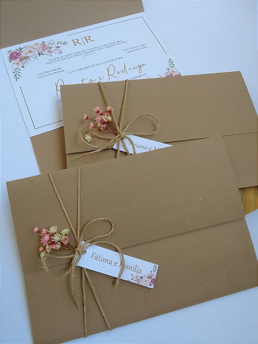 convite casamento rustico