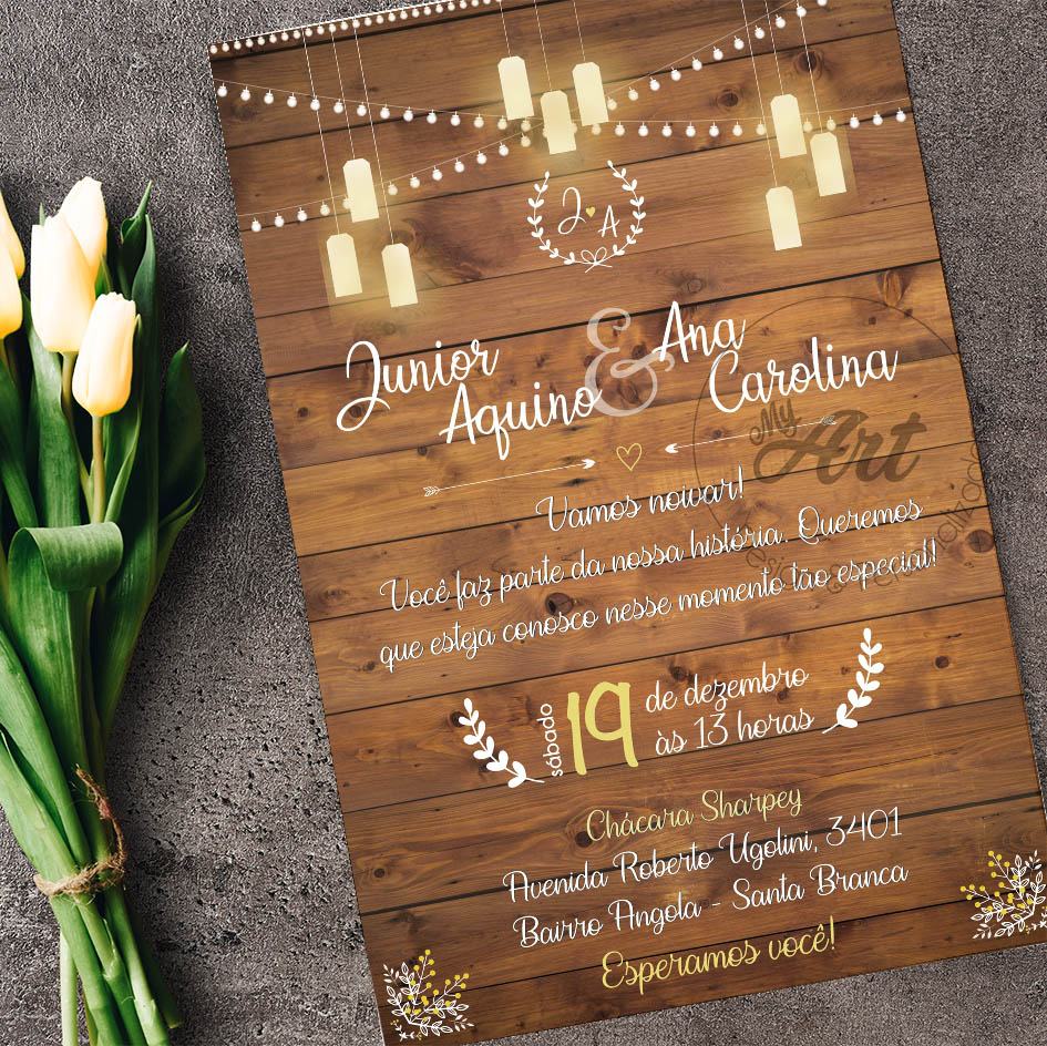 Convites de Casamento Rústicos: Charme e Elegância para seu Grande Dia