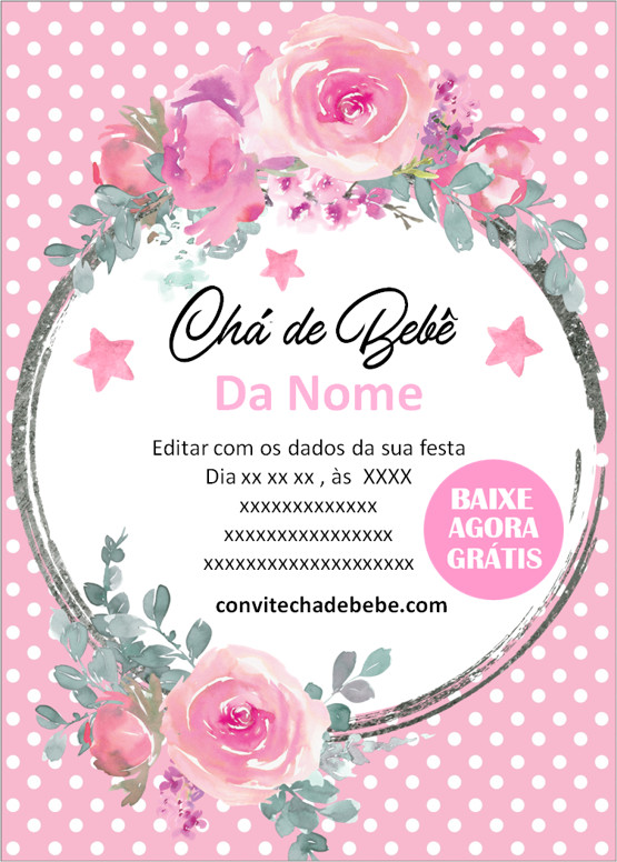 como fazer convite de chá de bebê no canva passo a passo