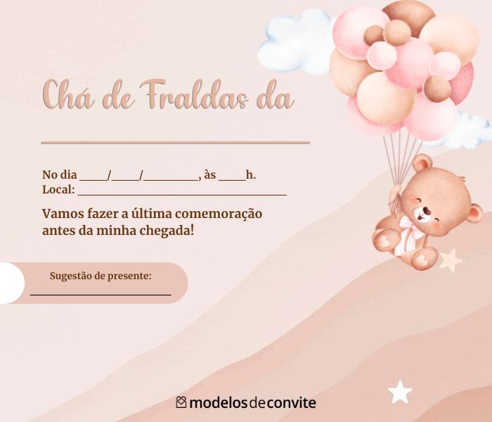 ideias criativas convite chá de bebê