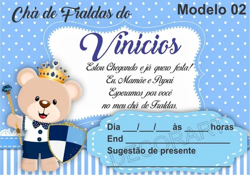 erros comuns ao fazer convite de chá de bebê
