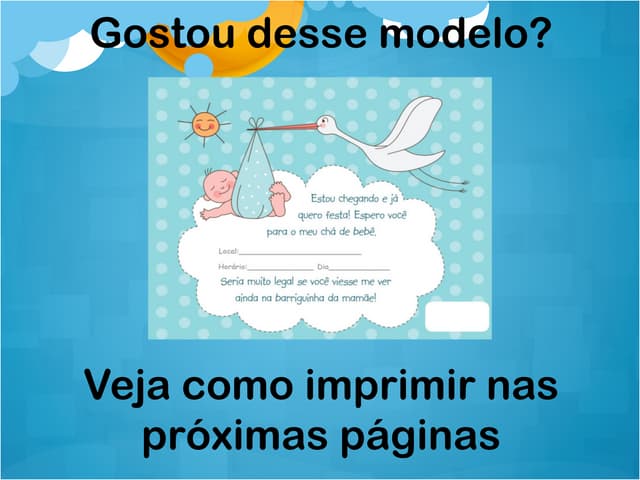melhores ideias convite cha de bebe criativo