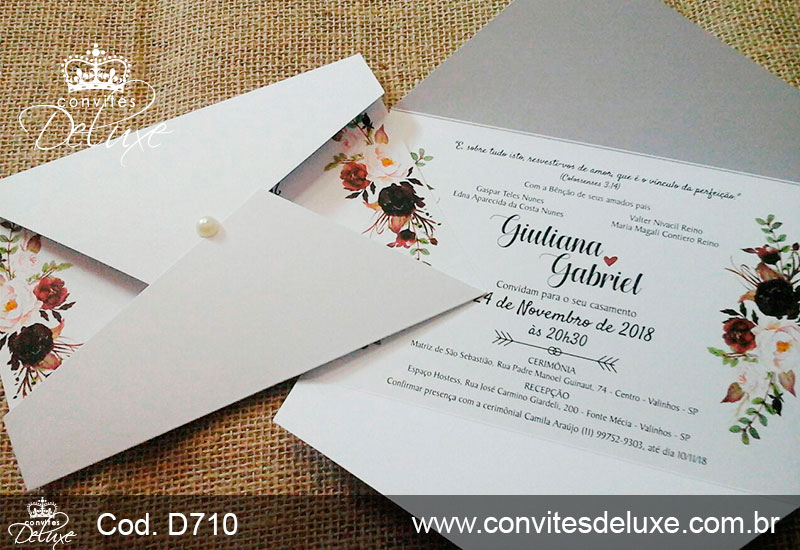 convite de casamento simples com foto