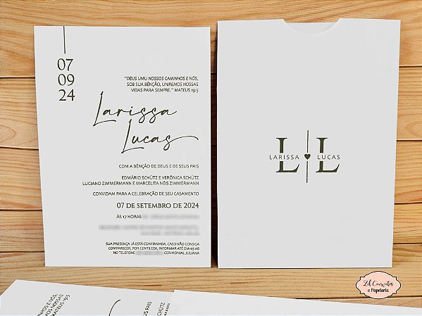 convite de casamento simples com foto