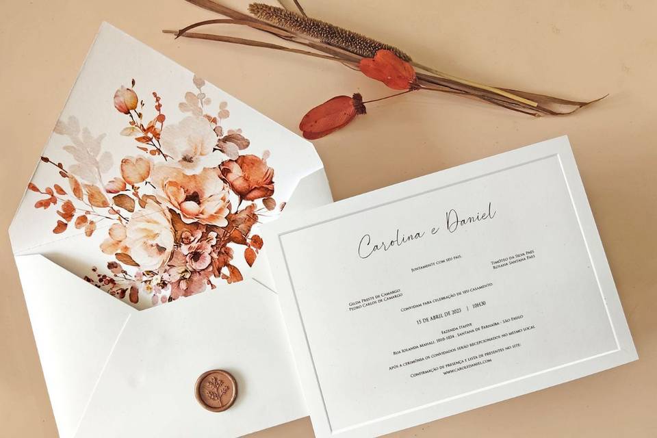 Tendências de convites de casamento com foto para 2024