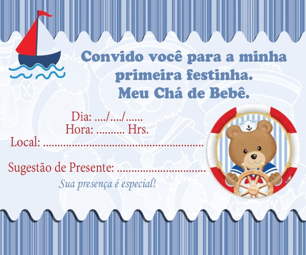 quanto custa um convite de chá de bebê menino personalizado