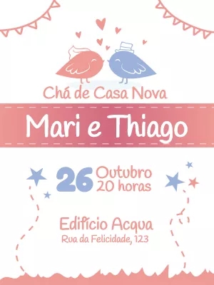 texto para convite de chá de casa nova