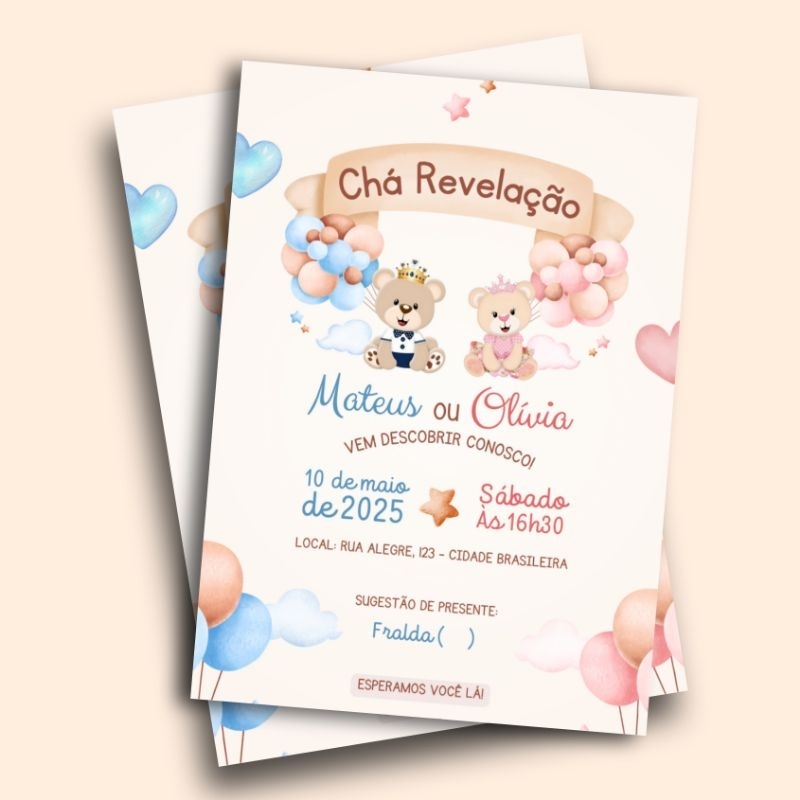 lista de presentes chá de casa nova convite