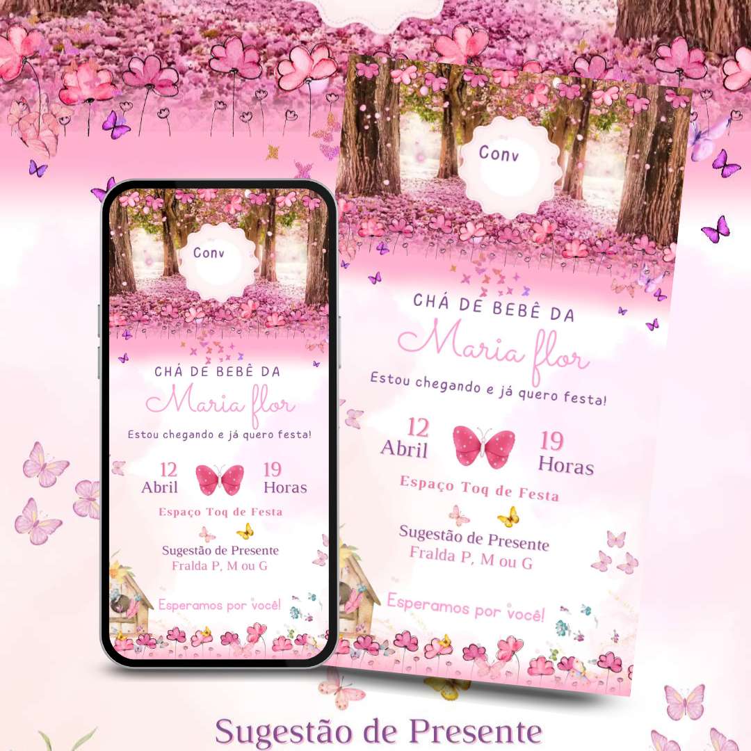 convite de chá de bebê digital vs impresso
