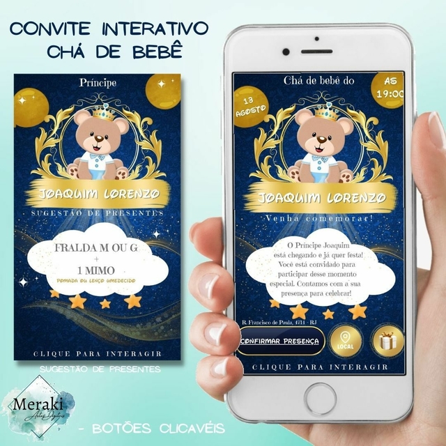 convites de chá de fralda