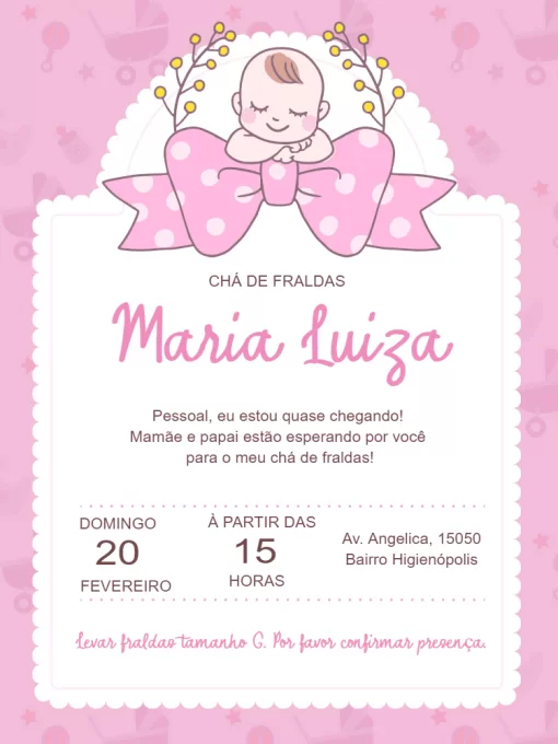 erros comuns ao criar convite cha de fralda