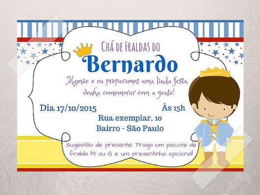 convite cha fraldas digital ou fisico qual melhor