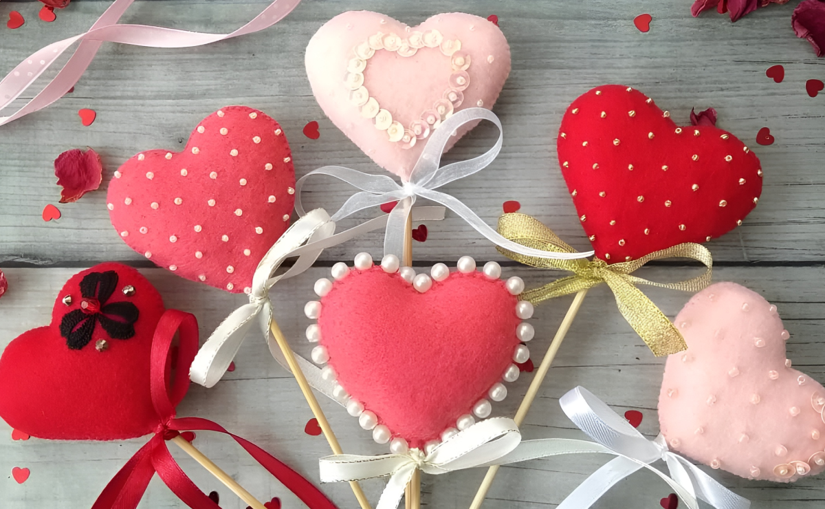 Moldes de Coração de Feltro Grátis para Imprimir em Vários Tamanhos