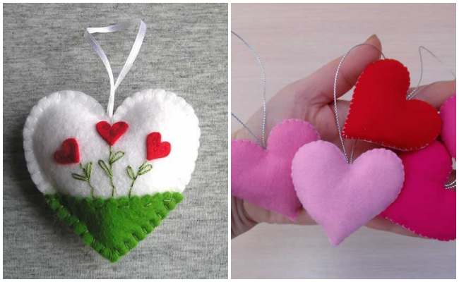coraçao de feltro