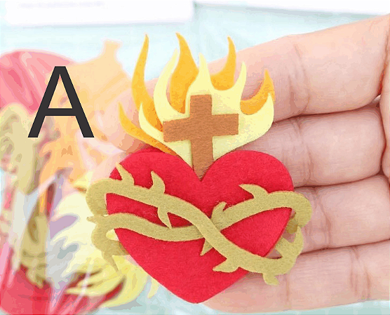 Moldes de Coração de Feltro Grátis para Imprimir em Vários Tamanhos