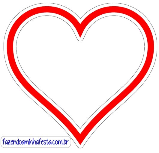 molde de coração para feltro