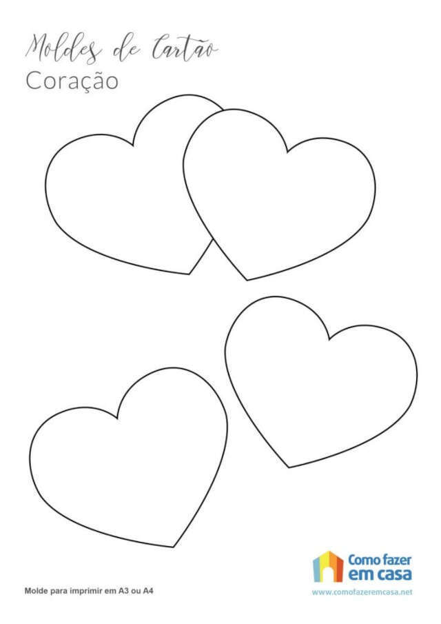 molde de coração grande para artesanato