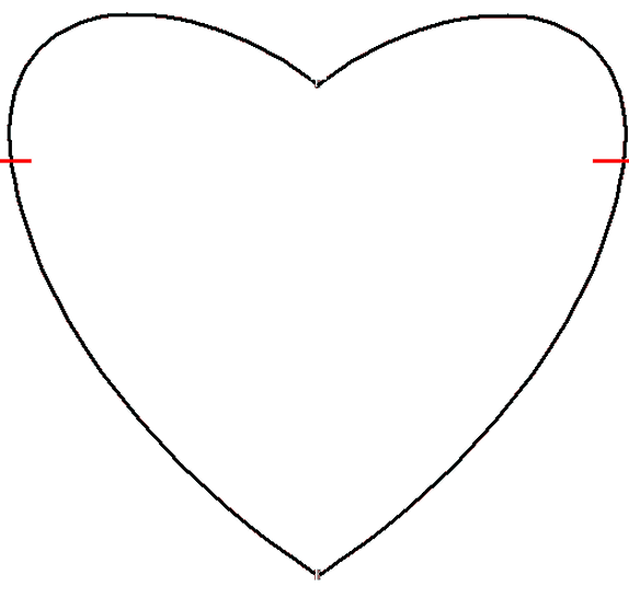 molde de coração para recortar