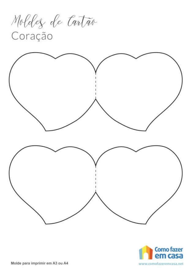 molde coração para patchwork