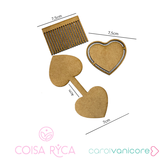 molde coração grátis