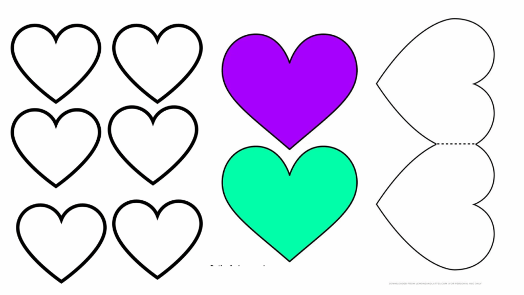 molde de coração para dia das mães