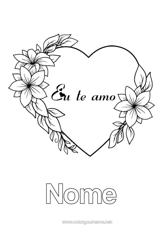 coração para pintar