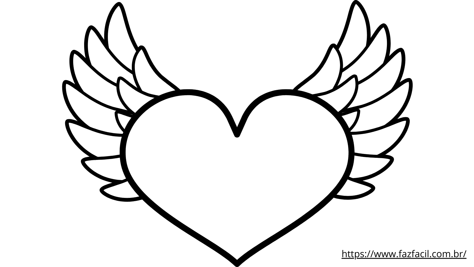 ideias de desenhos de coração para pintar e imprimir