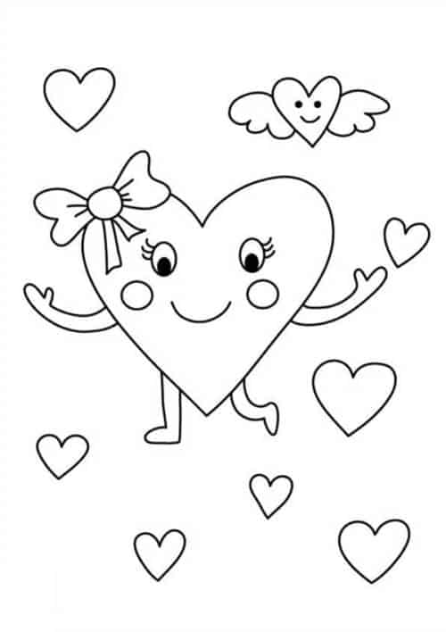 como pintar um coração kawaii passo a passo