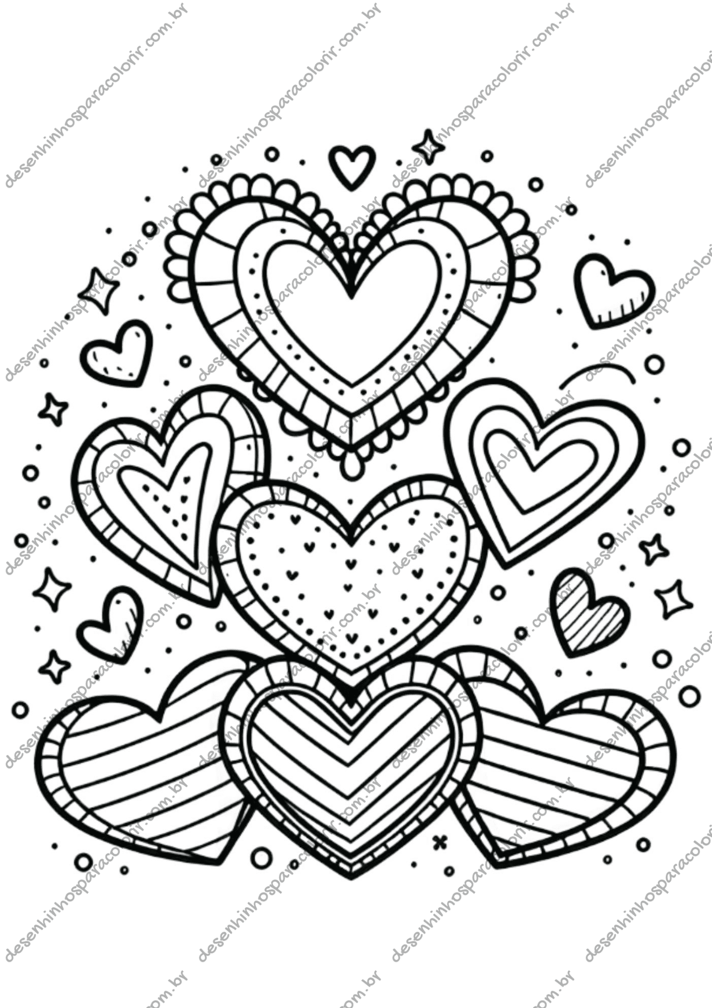 como pintar um coração kawaii passo a passo