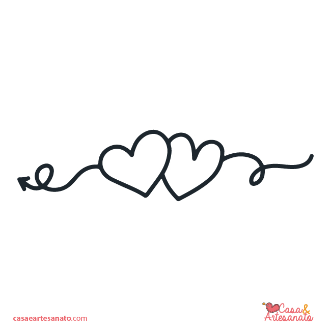 moldes de corações pequenos variados