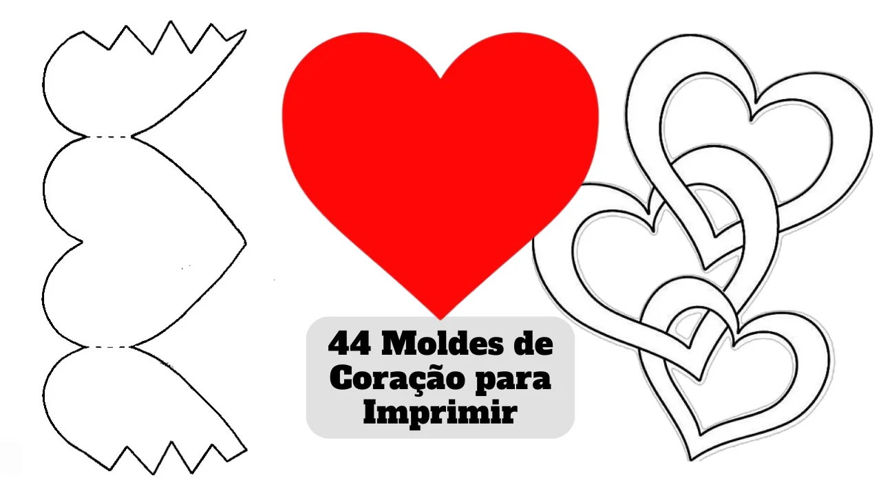 coração para recortar em papel