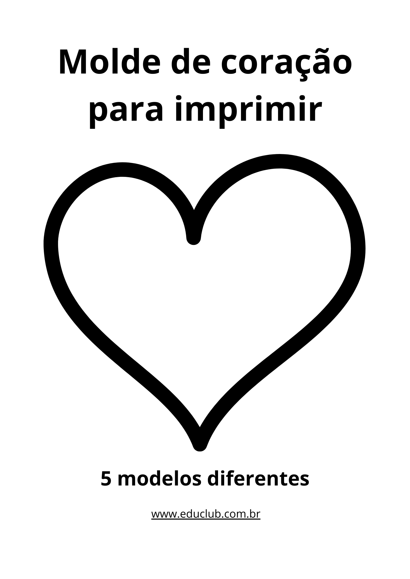 molde de coração para imprimir grátis