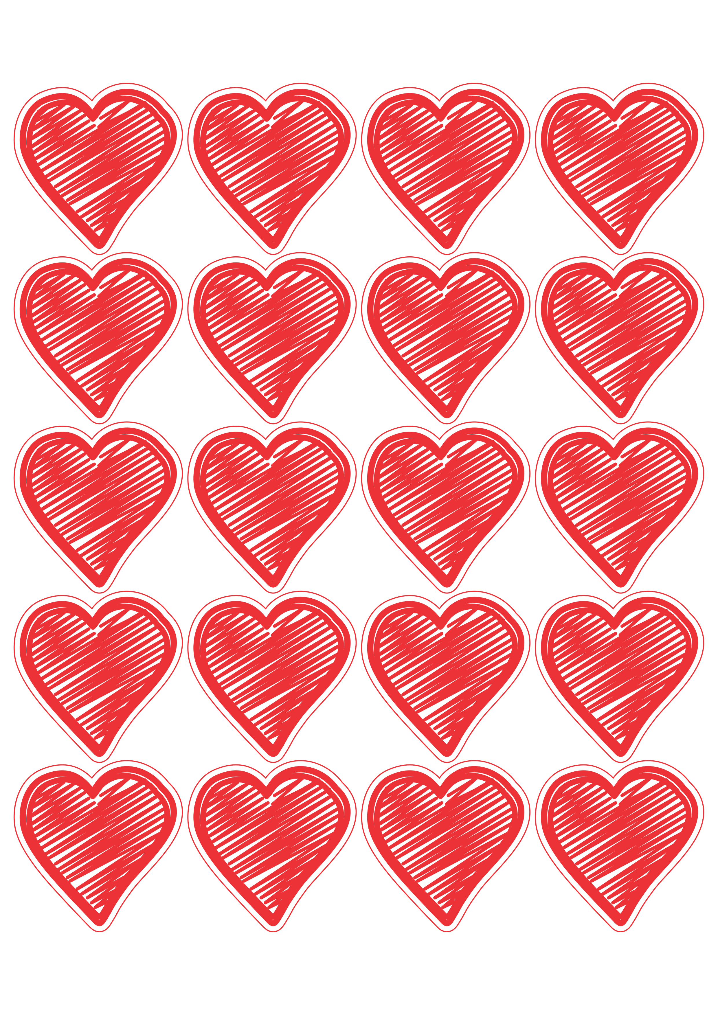 coração simples para imprimir