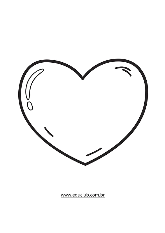 coração geométrico para imprimir