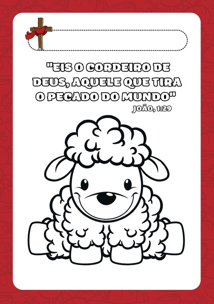 cordeiro para imprimir e colorir
