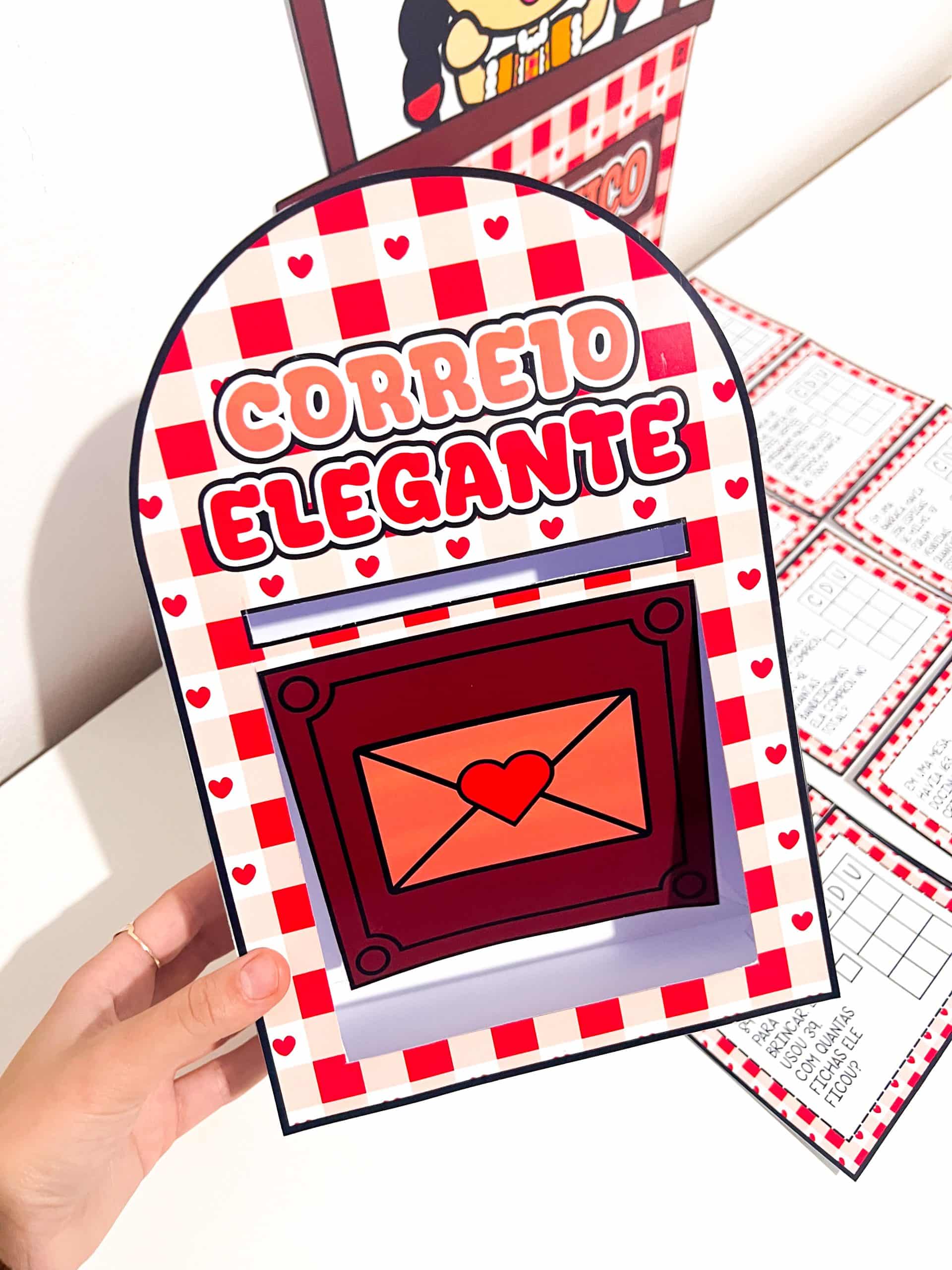 correio elegante moldes coração para imprimir