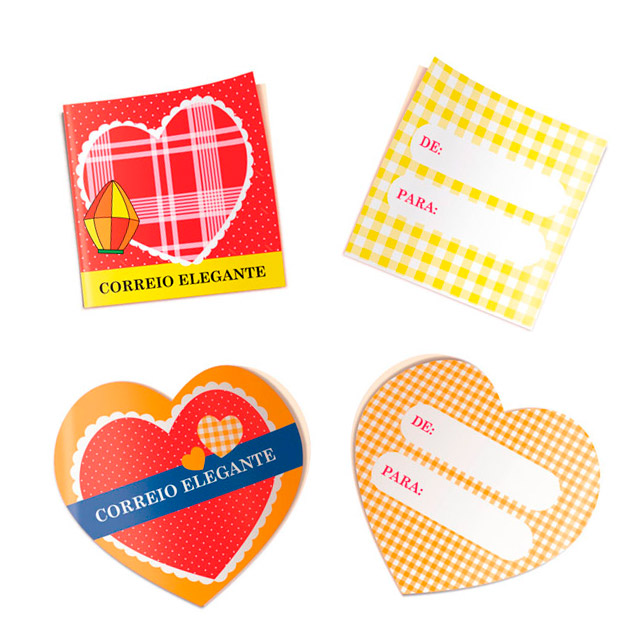 correio elegante romântico para imprimir