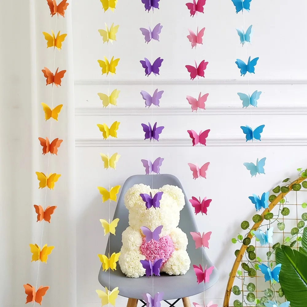 cortina de borboleta de papel