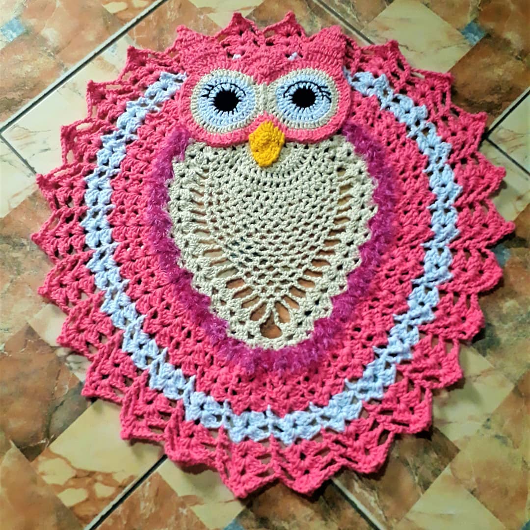 passo a passo olhos amigurumi almofada coruja