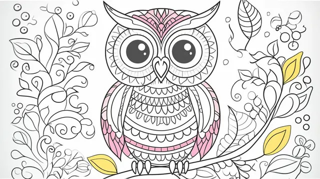 corujinhas desenho para colorir