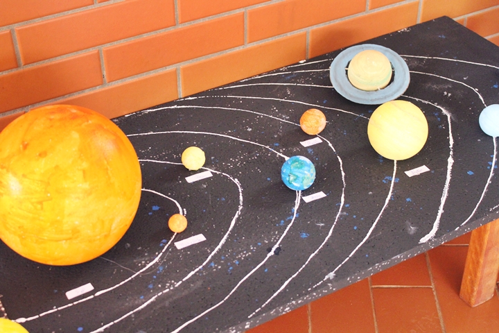 Maquete sistema solar fácil