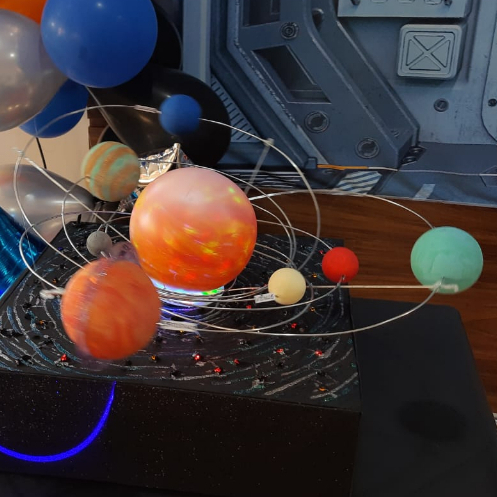 Maquete sistema solar móbile