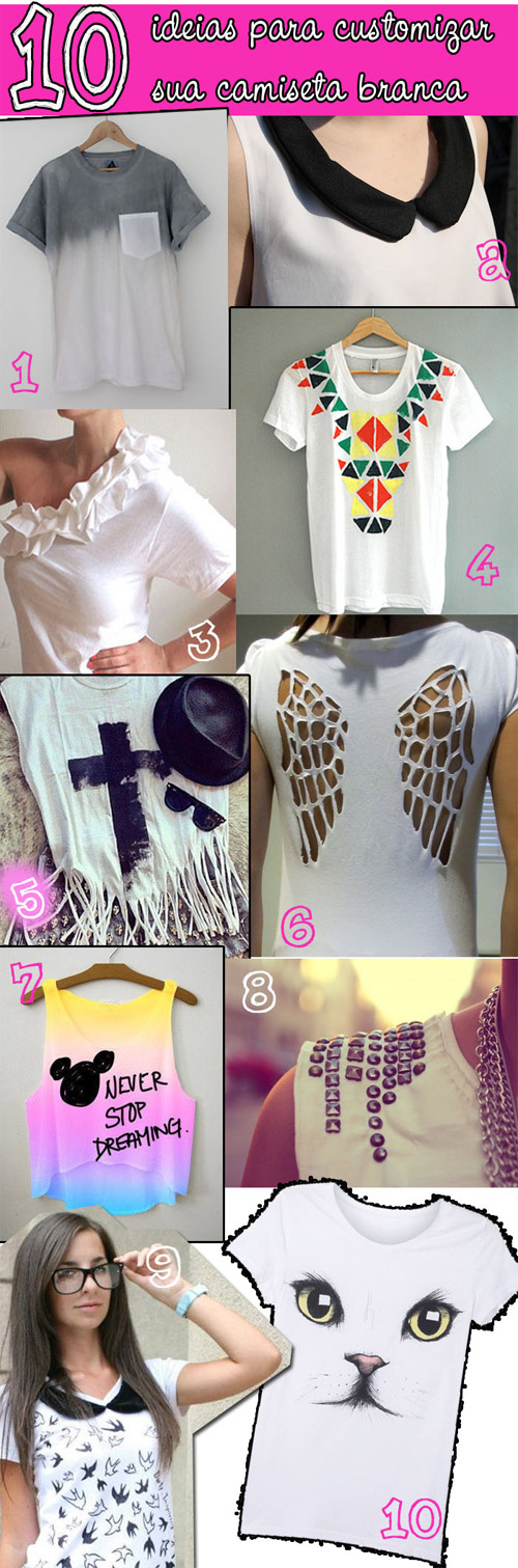 customizar camisetas femininas passo a passo