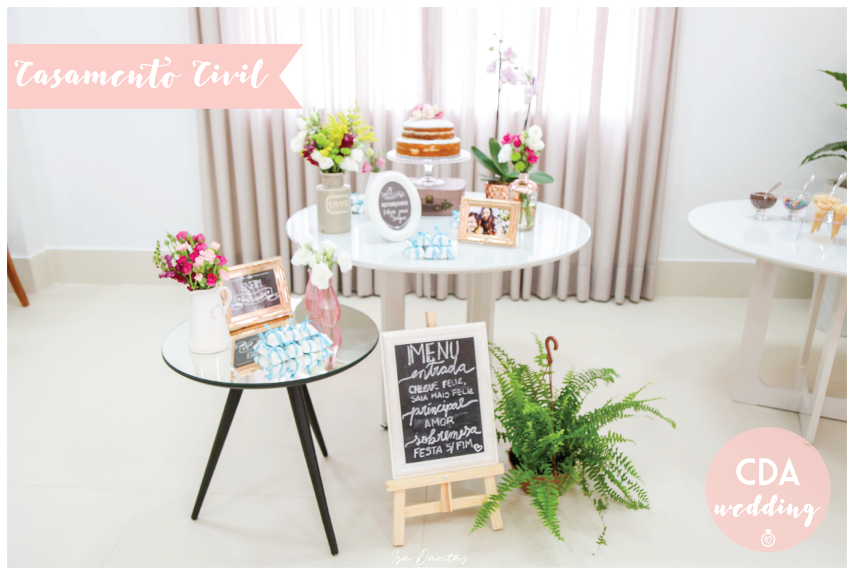ideias de decoração casamento civil simples e barata